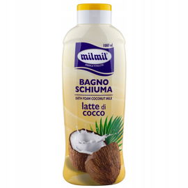 MILMIL LATTE DI COCCO PŁYN DO KĄPIELI Z PIANKĄ KOKOSOWY 1000 ML