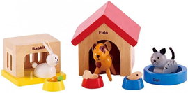 HAPE FAMILY PETS DREWNIANE ZWIERZĘTA DOMOWE