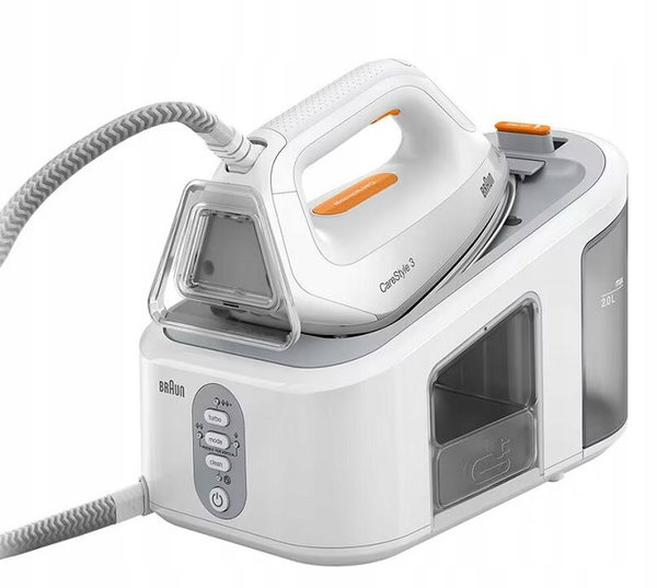 Żelazko z generatorem pary Stacja parowa Braun CareStyle 3 IS3132 WH (P)
