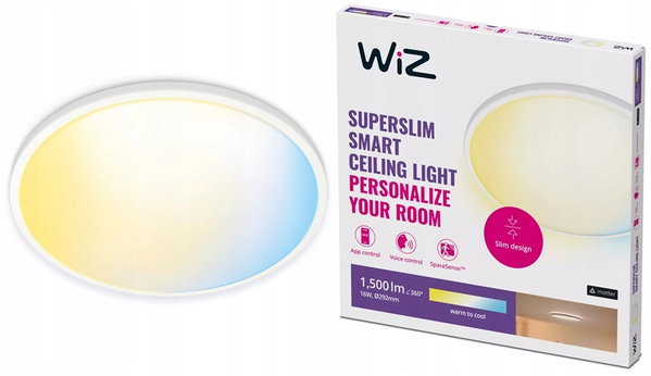 Lampa sufitowa Wiz Smart Ceiling Light 16W biała okrągła (N)