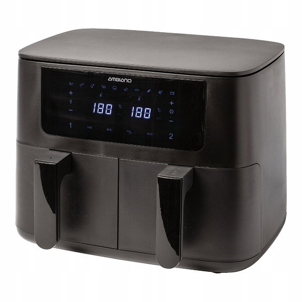 Frytkownica Beztłuszczowa 2x4l kosz Air Fryer AMBIANO GT-DAF-02 (NK)