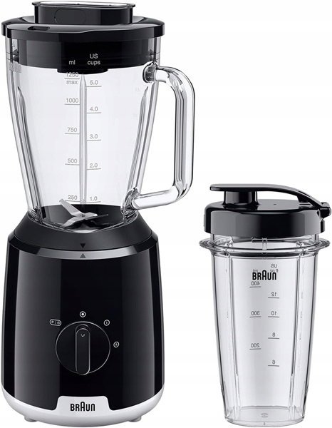 Blender Kielichowy szklany / personalny 600W Biały Braun JB1051BK (NK)