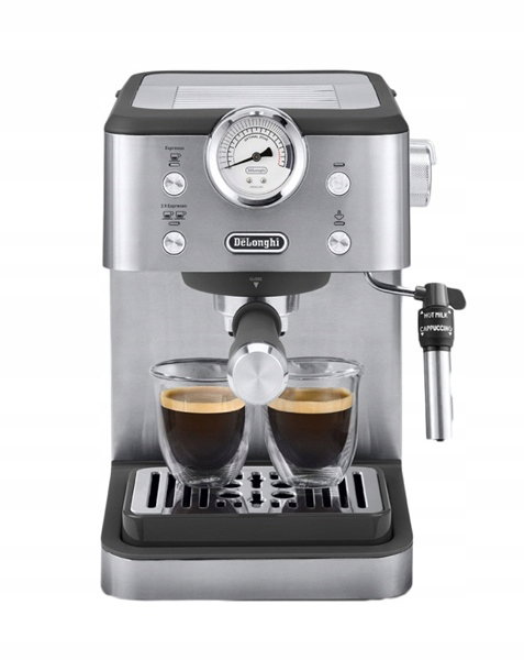 Ekspres do kawy kolbowy ze spieniaczem mleka DeLonghi EM450.M (P)