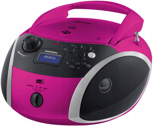 Boombox Radio GRUNDIG GRB4000 FM BT DAB+ USB różowy (P)*