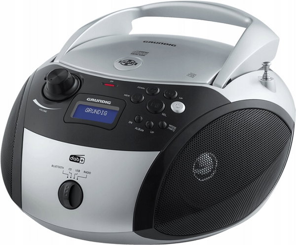 Boombox Radio GRUNDIG GRB4000 BT DAB+ CD USB MP3 srebrny