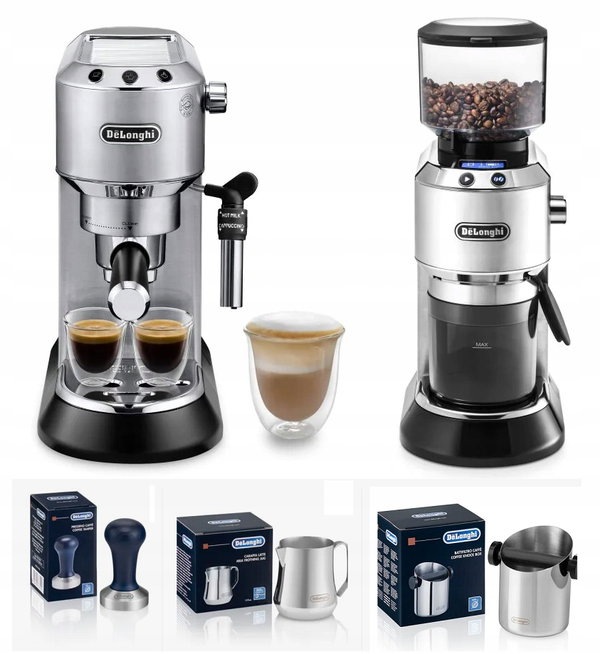 Ekspres ciśnieniowy do kawy kolbowy + młynek DeLonghi ECKG6821.M (N)