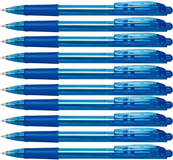 Długopis Pentel BK417 WOW Automatyczny Niebieski 10x