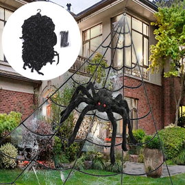 Halloweenowa pajęczyna trójkątna czarna 5m