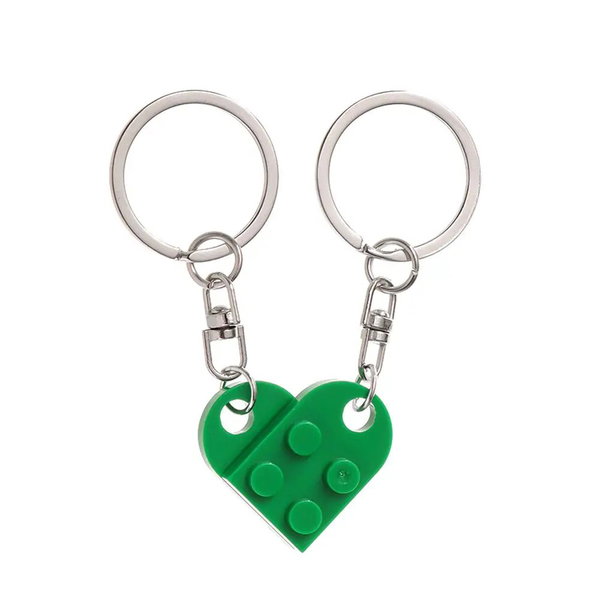 Brelok do kluczy z serduszkiem zielony