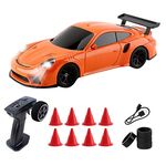 AUTO ZDALNIE STEROWANE POMARAŃCZOWE PORSHE RC DRIFT 15KM/H AKCESORIA