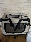 Transporter dla psa torba składana Dibea Lionto beżowy S 34x36x50 cm