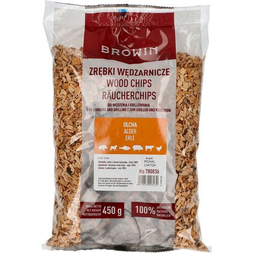 Zrębki do wędzenia/grillowania, olcha, 450 g, kl. 8