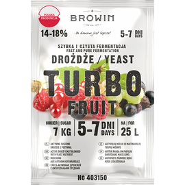 Biowin  Drożdże gorzelnicze Turbo Fruit  5-7 dni, 40 g Nastawy Owocowe