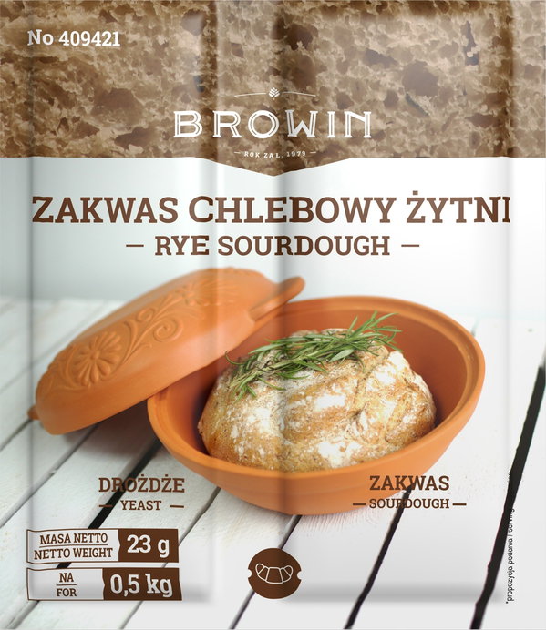 Zakwas chlebowy żytni z drożdżami i słodem 23g