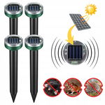 4x Odstraszacz Solarny na Krety Przeciwko Kretom Ultradźwiękowy Mocny Silny