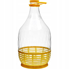 Gąsior Dama 5 L PET, z zakrętką, uchwytem i koszyczkiem