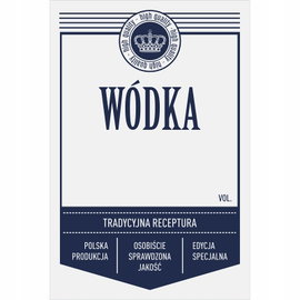 Etykiety samoprzylepne 60x90 mm na butelki, wódkę, białe, 20 szt.