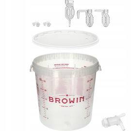 Pojemnik fermentacyjny 30L z kranem i rurką kątową