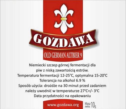 Gozdawa - Old German Altbier 9 10g Drożdże Piwne