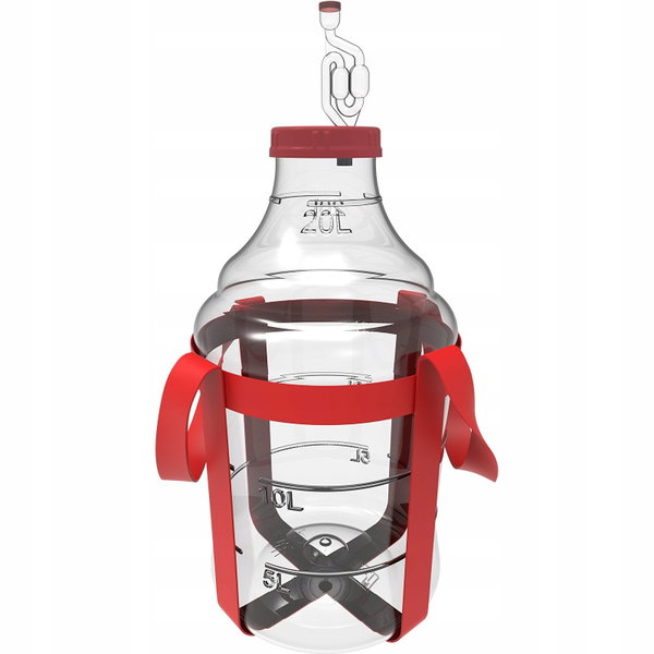 Balon do wina plastikowy z szelkami, 20 L