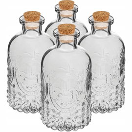 Zestaw buteleczek z korkami, 240 ml - 4 szt.