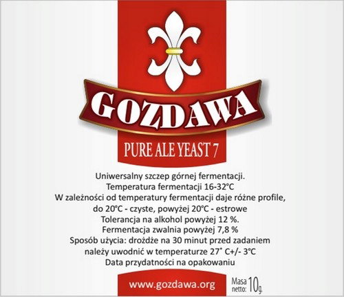 Gozdawa Pure Ale Yeast 7 Drożdże