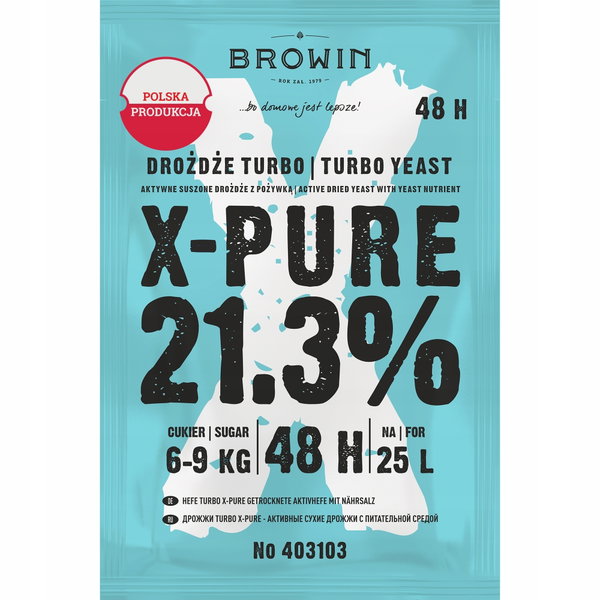 Drożdże Turbo X-Pure 21,3% 48h - 135g