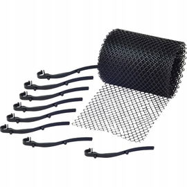 Siatka ochronna na rynnę 0,16x6m + 15 klipsów