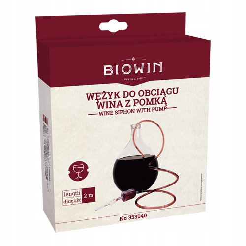 Wężyk do obciągu wina z pompką