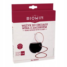 Wężyk do obciągu wina z zaciskiem