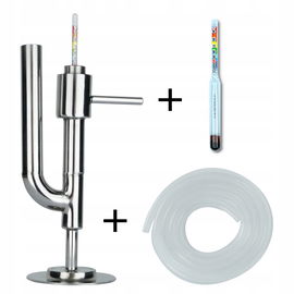 Papuga destylacyjna z alkoholomierzem oraz wężykie