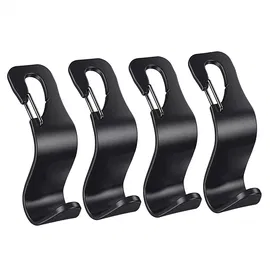 Zestaw 4 x Wieszak Hak Haczyk Uchwyt na Zagłówek Zakupy do Fotela Samochodu