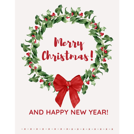 ETYKIETA ŚWIĄTECZNA WIANEK 10 sztuk