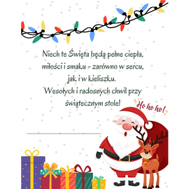 ETYKIETA ŚWIĄTECZNA ŻYCZENIA MIKOŁAJ 10 sztuk