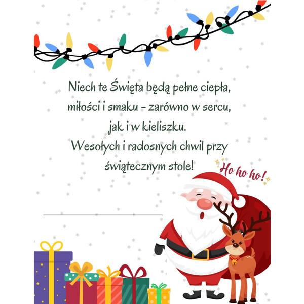 ETYKIETA ŚWIĄTECZNA ŻYCZENIA MIKOŁAJ 10 sztuk