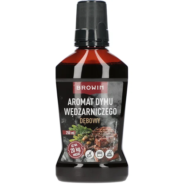 Dym wędzarniczy w płynie dębowy aromat na 20 kg mięsa, 250 ml
