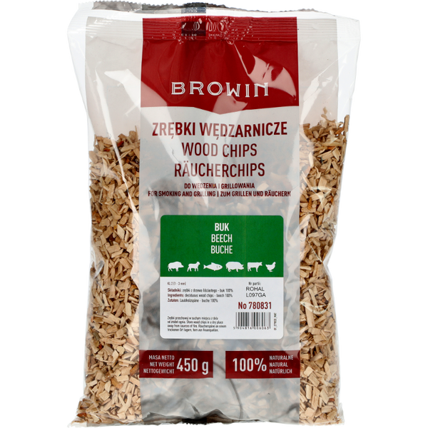 Zrębki do wędzenia/grillowania, buk, 450 g, kl. 2