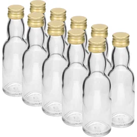 Butelka „Maluch” szklana ze złotą zakrętką, 40 ml komplet 10 szt.