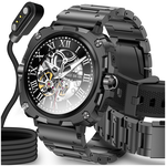 SMARTWATCH MĘSKI ZEGAREK PL MENU POWIADOMIENIA ROZMOWY SMART WATCH CZARNY