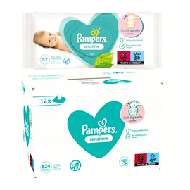 Chusteczki nawilżane Pampers Sensitive 12 x 52 szt.