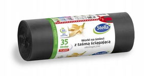 Worki na śmieci ekologiczne z taśmą 35l