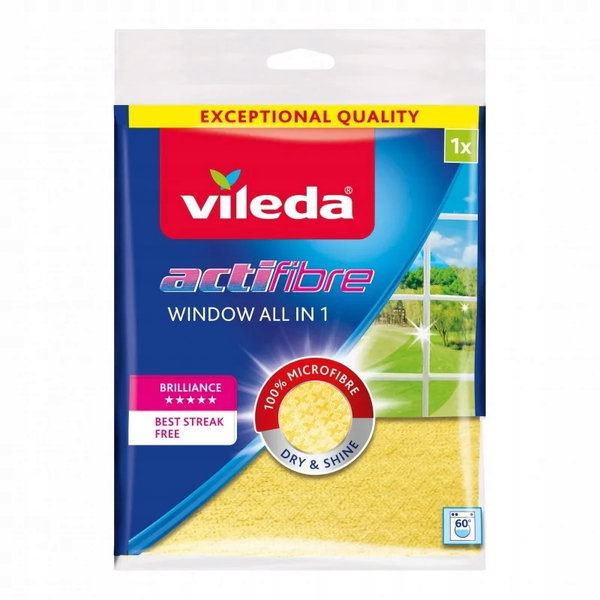 Ściereczka okienna żółta Actifibre Vileda