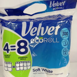 Velvet ecoRoll papier toaletowy Delikatnie Biały 4