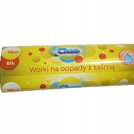 Worki na odpady z taśmą Cluo 60l 10 sztuk