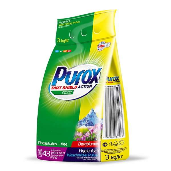 Purox proszek do prania uniwersalny 3kg