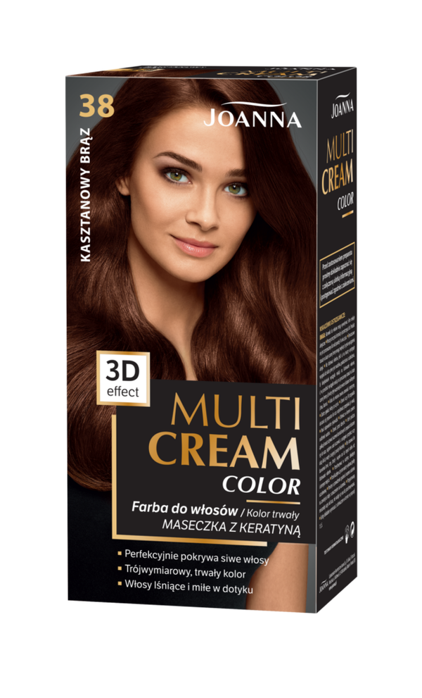 Joanna Multi Cream farba 38 kasztanowy brąz