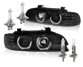 Nowoczesne REFLEKTORY LAMPY DO  BMW E39 OD 1995 Do 2003 LED 3D + Żarówki