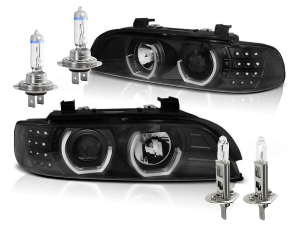 Nowoczesne REFLEKTORY LAMPY DO  BMW E39 OD 1995 Do 2003 LED 3D + Żarówki