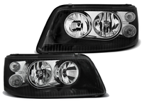 Lampy Reflektory VW T5 03-09 BLACK H7/H1 DEPO