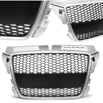 PIĘKNY  Grill Atrapa Do AUDI A3 8P Od 2008 Do 2012 RS-TYPE SILVER Black